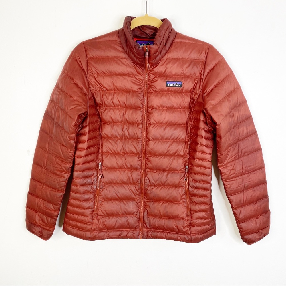 Patagonia womens down sweater jacket puffer coat red size small